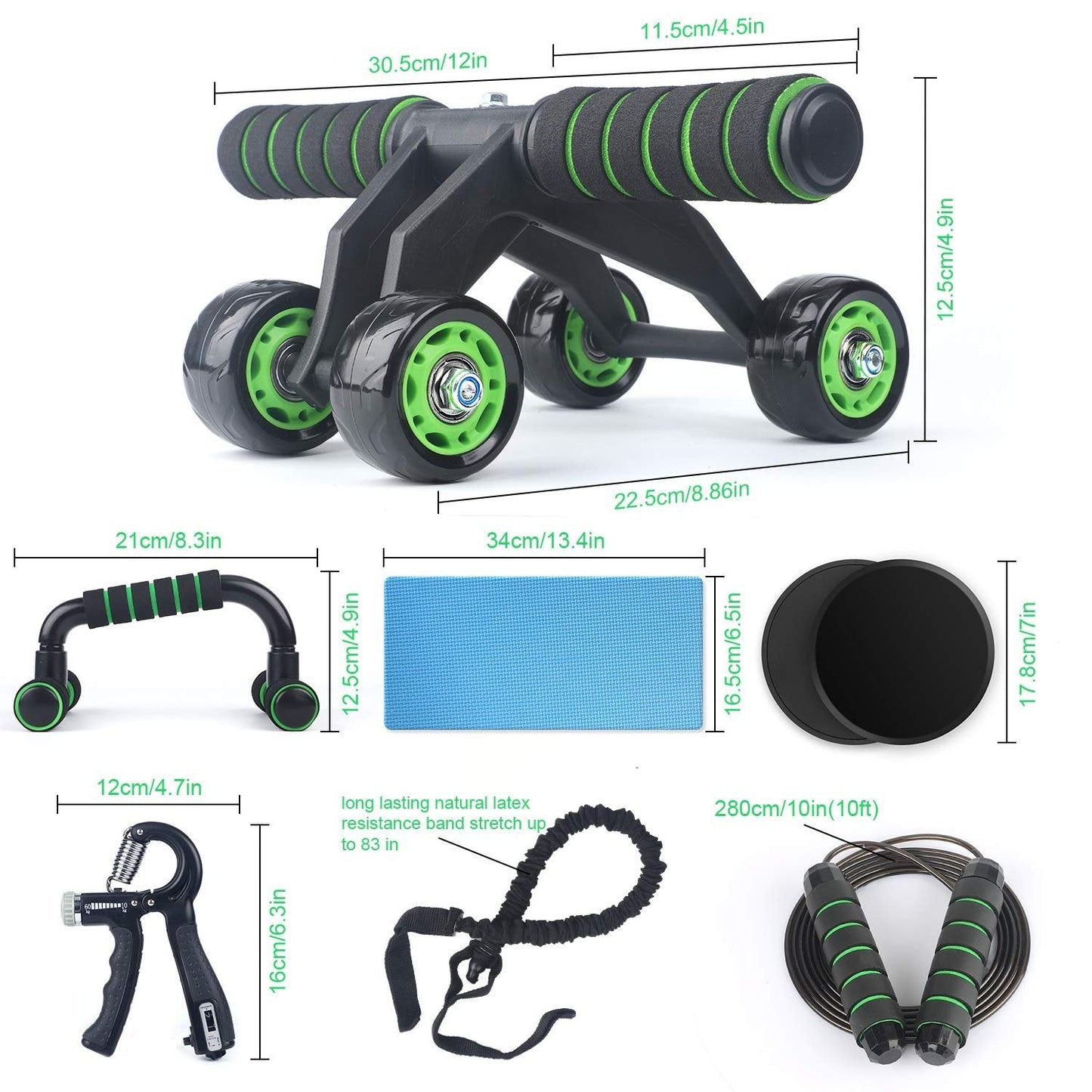Boxing & Fitness Gear Hub Multi-Use Workout Equipment 10-in-1 Fitness Kit