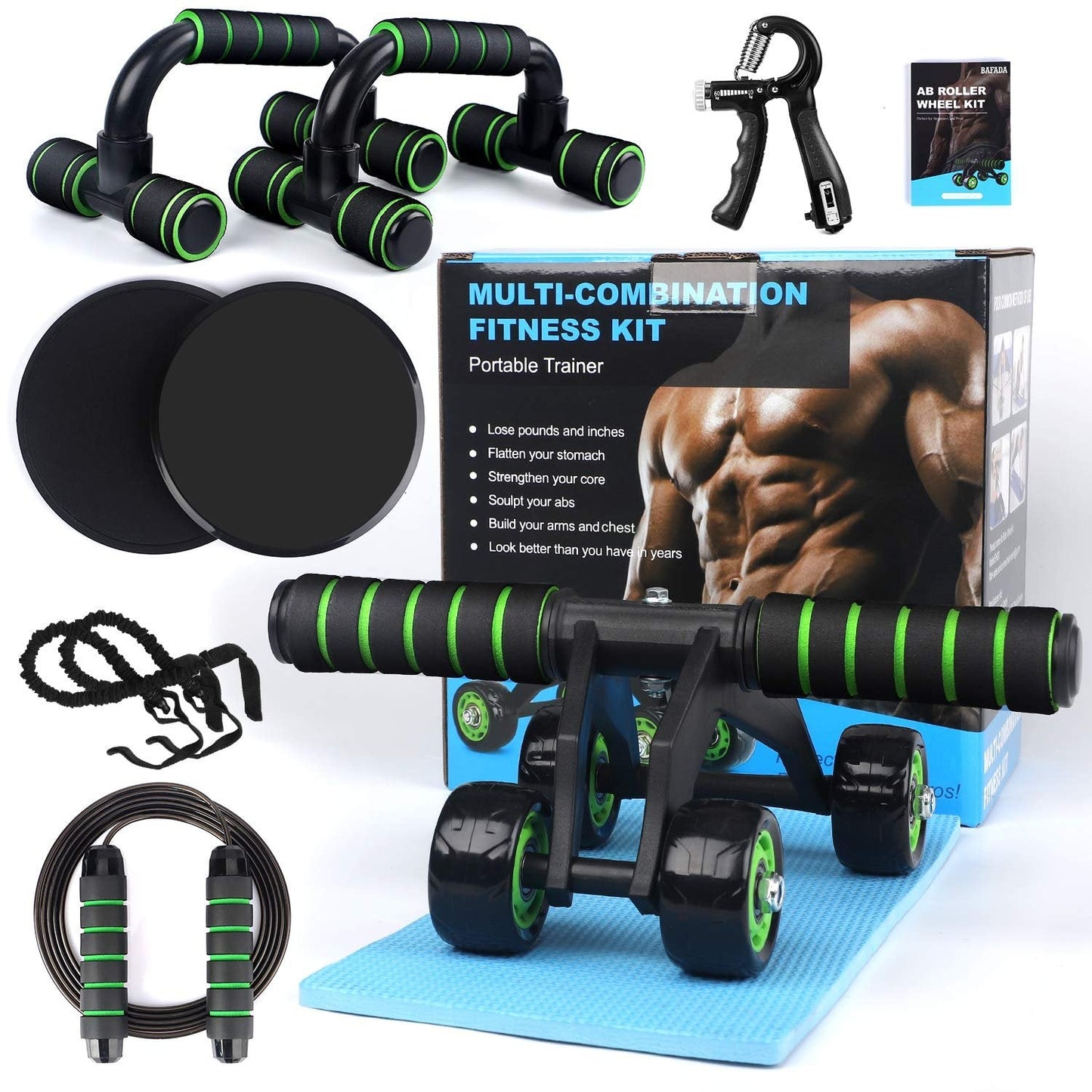 Boxing & Fitness Gear Hub Multi-Use Workout Equipment 10-in-1 Fitness Kit